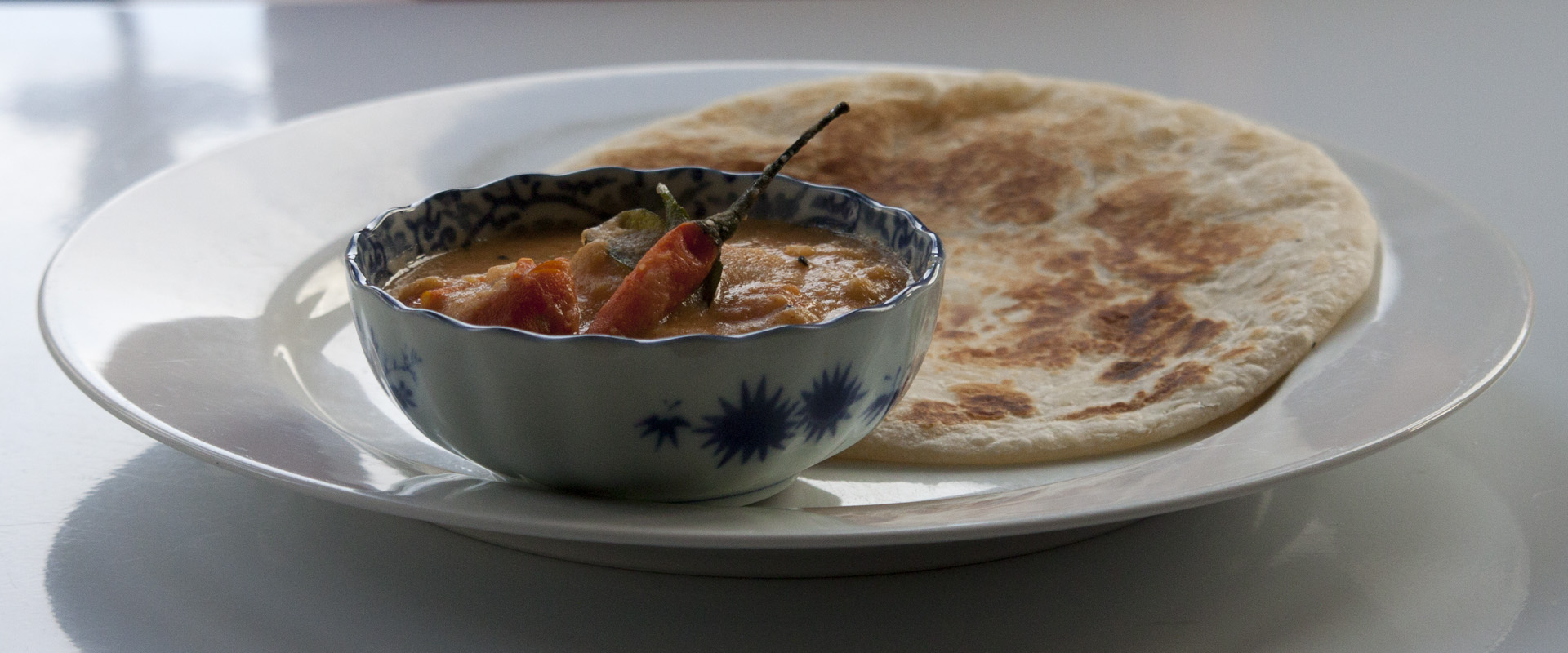 Dhal Curry With Paratha Bread